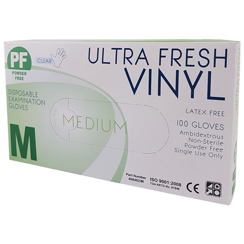 Vinyl - Medium - Clear Powder Free Gloves